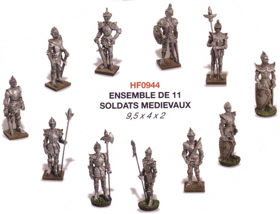 11 mittelalterliche Soldaten