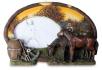 CADRE PHOTO OVAL CHEVAUX